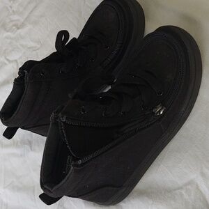 Billy Footwear Zip Harmon Essential High Top Zipper Sneakers Black Sz 1